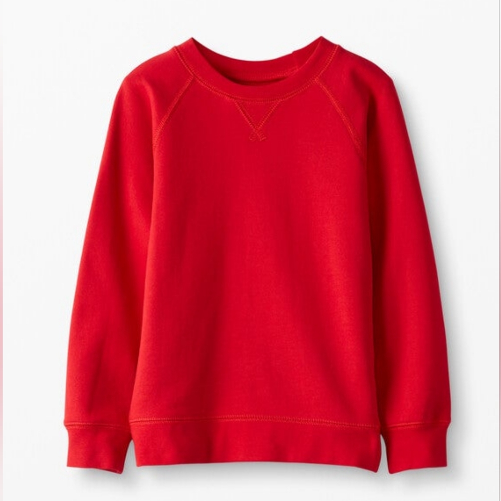 NWT Hanna Andersson Bright Basics Red Crewneck Sweatshirt Hanna Red 6/7 (120)